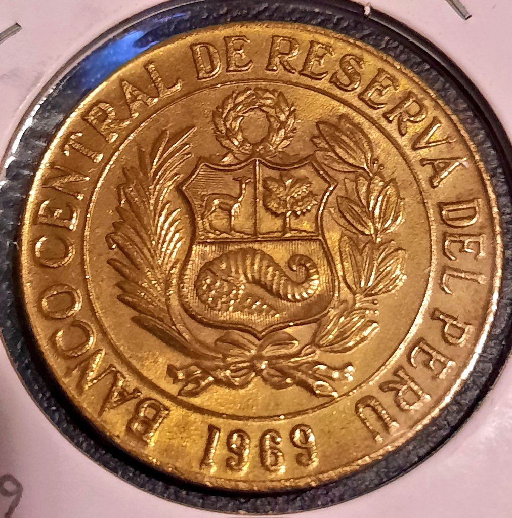 🇵🇪 1969 Peru 1 Sol 🇵🇪 (reverse)
#Peru #numismatics 🦙