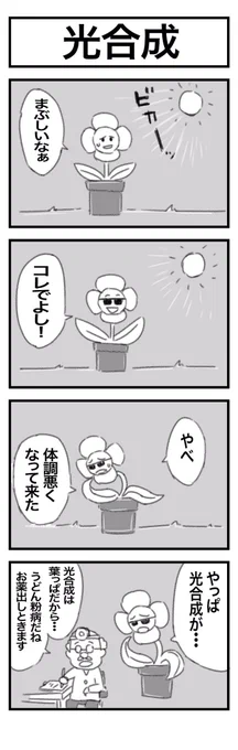4コマまんが『光合成』 #1h4d 