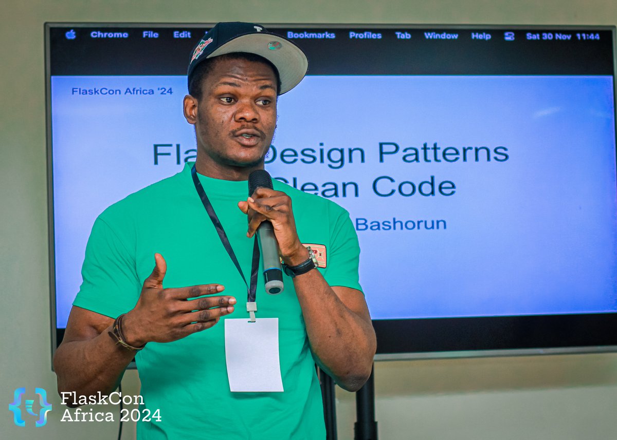 FlaskconAfrica's tweet image. Talk: Flask Design Patterns for Clean Code
Speaker: Emmanuel Bashorun

#FlaskConAfrica #FlaskCon