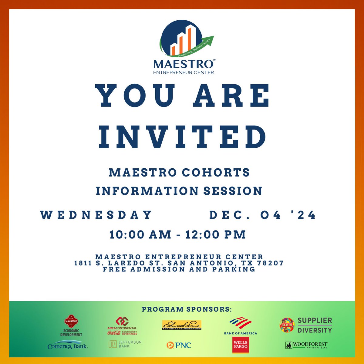 Hey there, small business owners! Just a quick note to remind you about our upcoming Information Session. If you're looking to master the basics or elevate your business, this is the perfect opportunity for you!

RSVP: eventbrite.com/e/maestro-coho…