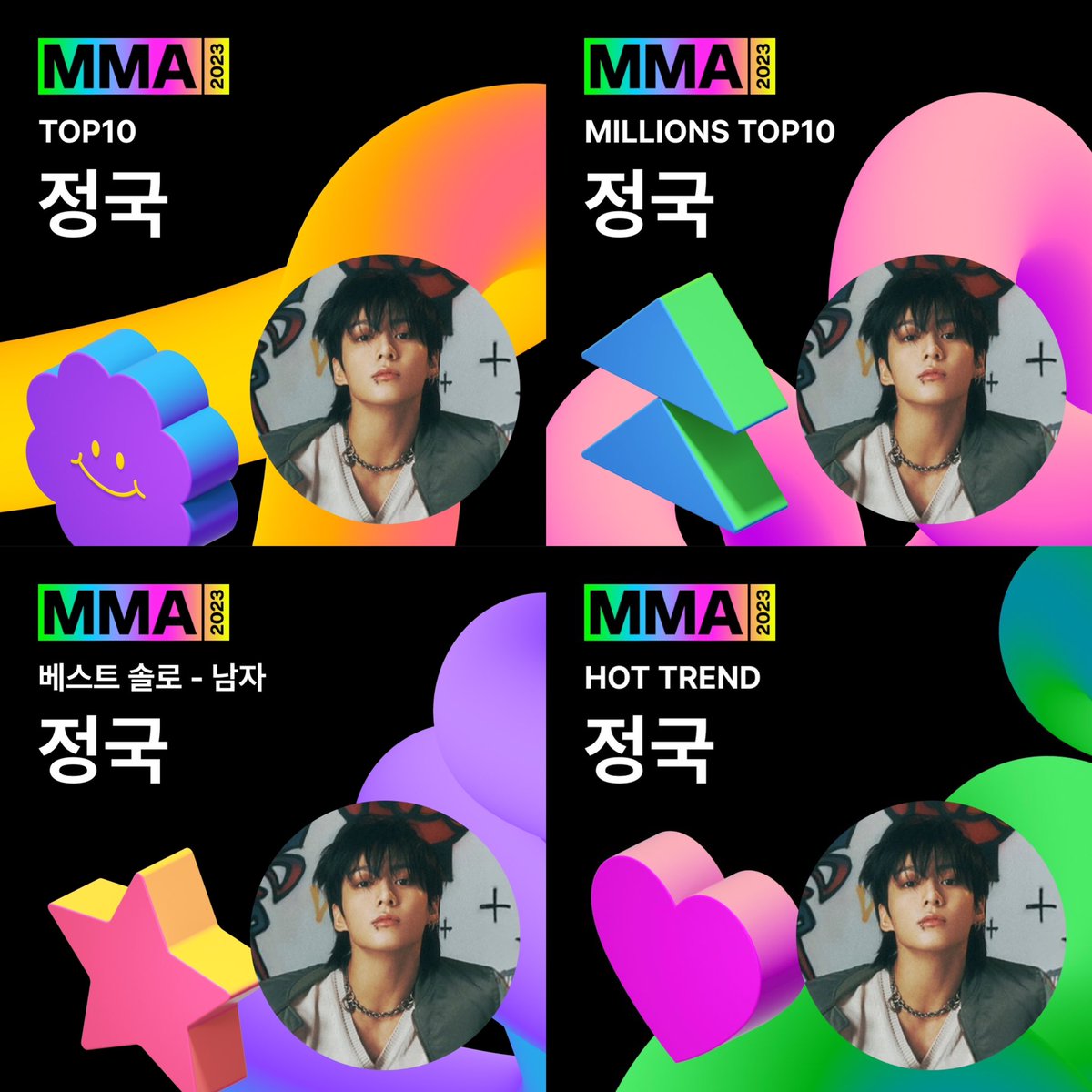 JJK_Times's tweet photo. Jungkook has won 3 awards at the 2024 Melon Music Awards #MMA2024. As a soloist, he has now bagged 7 MMA awards with his solo debut singles and album!

• Top 10 (Bonsang) - 2023, 2024
• Millions Top 10 - 2023, 2024
• Best Solo Male - 2023, 2024
• Hot Trend - 2023 https://t.co/MtN1HMtpWD