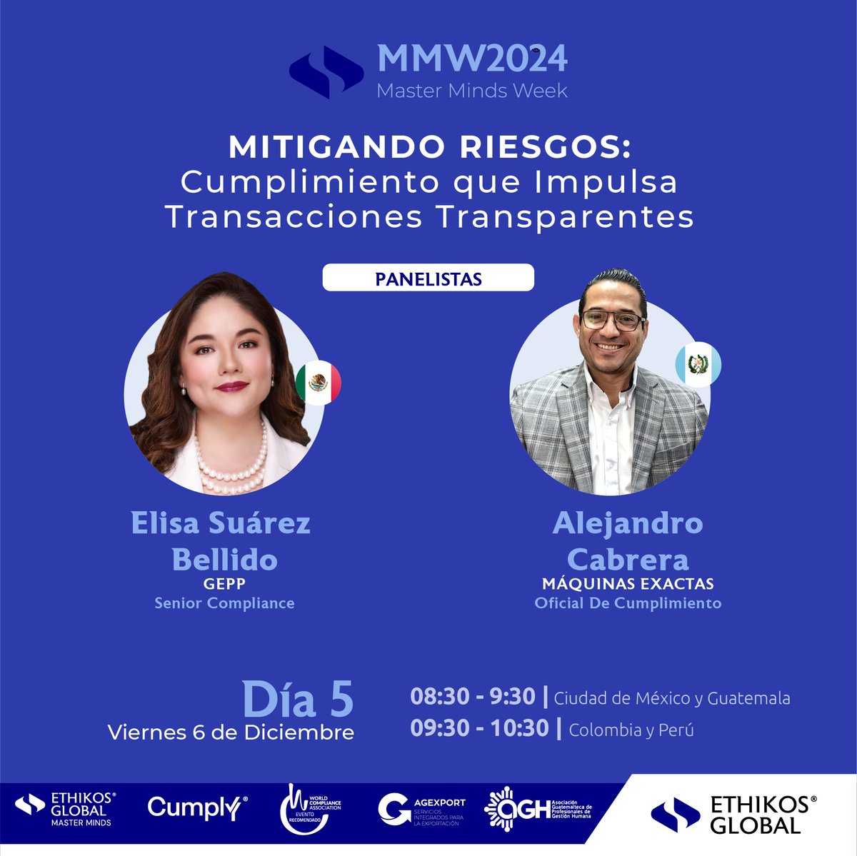 EthikosGlobal's tweet image. 🎓 ¡Día 5 de Master Minds Week 2024!

🌟 Panel 1 (07:30 AM): #Fraude y tecnología con SAP, Ericsson y AWS.

🌍 Panel 2 (08:30 AM): Transacciones transparentes con Máquinas Exactas y GEPP.

📅 Regístrate aquí: bit.ly/3CJsGt0

#MMW2024 #Ética #YoMeComprometo #Compliance