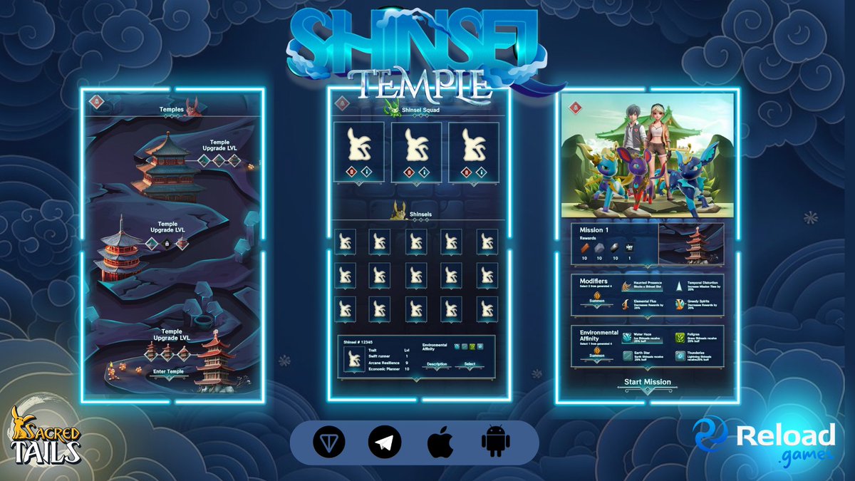 SacredTails's tweet image. 🚀 Coming This December ⌛️

Who says Telegram mini-apps have to be boring?

🎮 Introducing Shinsei Temple

Send Shinsei on missions, earn resources, and compete in our engaging #P2A Leaderboards

Rise to the top and earn allocations for $LOAD plus other exclusive NFTs &amp;amp; rewards
