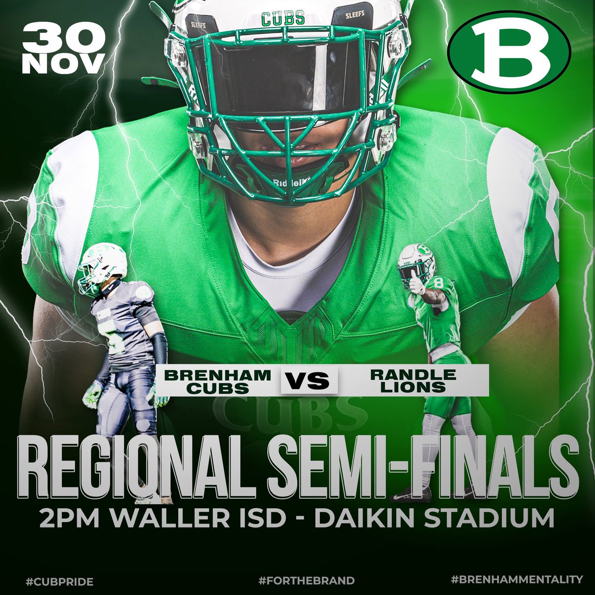 Get there! Be loud! Wear green! 💚🐾🏈