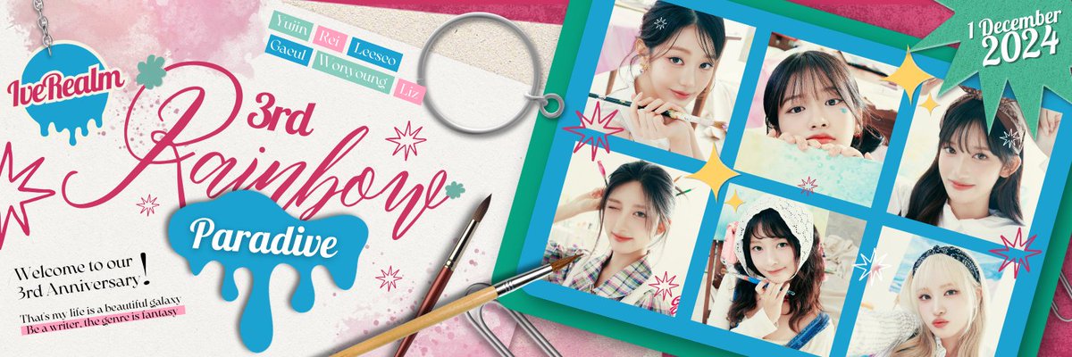 IVEREALM's tweet image. ㅤ
Get dolled up and celebrate The Rainbow Paradive! Add a touch of festivity by using this 𝒯𝘸𝗂𝘣𝘣𝗼𝗇: s.id/Mmdci for a merrier mood. Let’s look our best and join the angels in cheering for IVE on this happy occasion! ٬٬ ♥︎
ㅤ