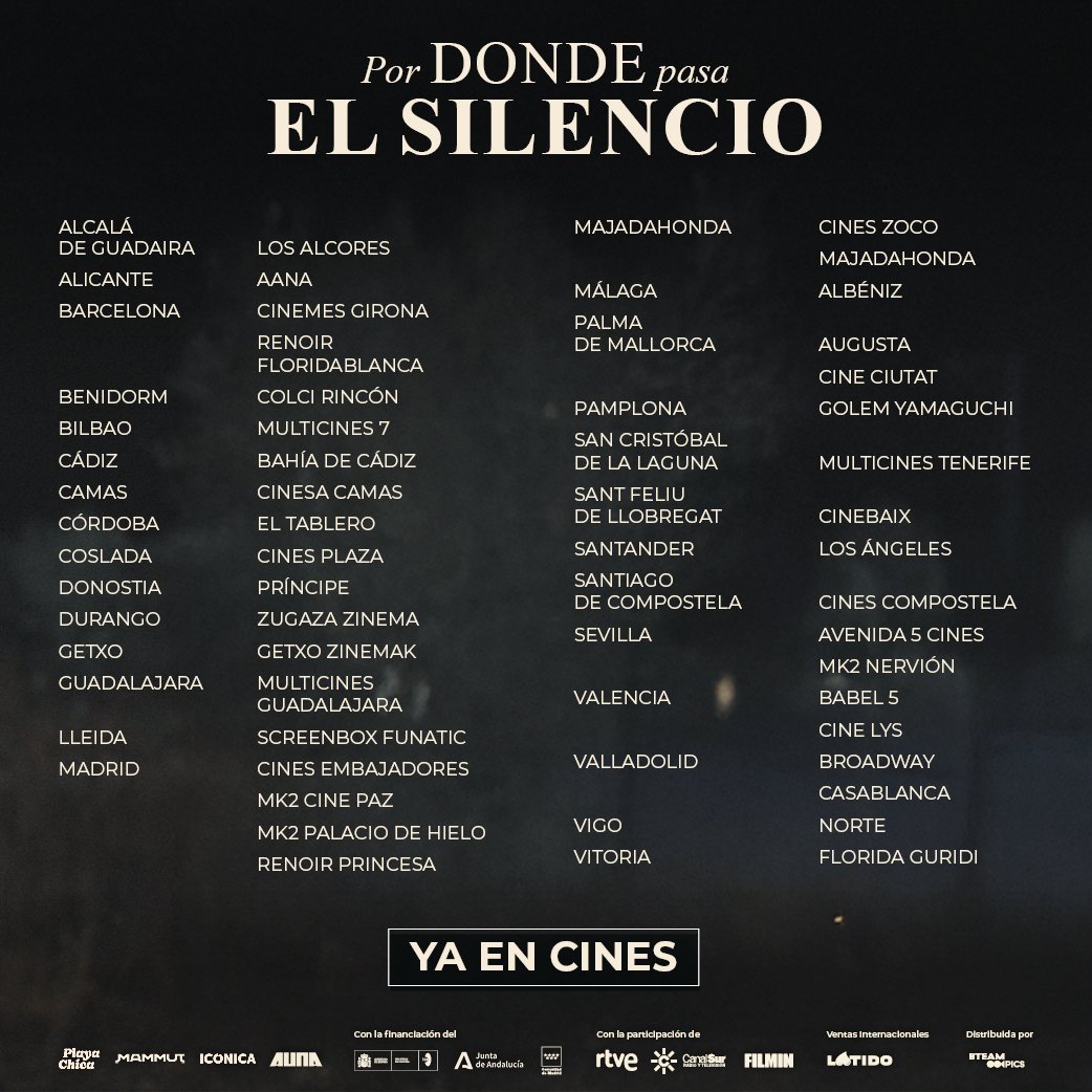 DAFilmLabBCN's tweet photo. Ya en cines 'Por donde pasa el silencio' de Sandra Romero (@SandraRomac), película ganadora del #DAFilmLab2024 y uno de los debuts más brillantes en años ❤️
¡No os la perdáis!
🎟️ https://t.co/D8uk6xNNEW @DAFilmFestival @BTeamPictures https://t.co/qcoLWiB0rV