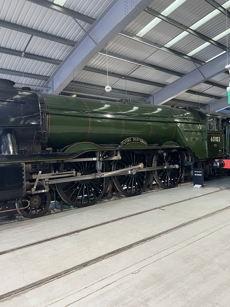 RossCon's tweet photo. @LNER @RailwayMuseum @trainsimworld @xboxuk That was good timing. Saw the Flying Scotsman today at Locomotion https://t.co/eELksCw4aJ