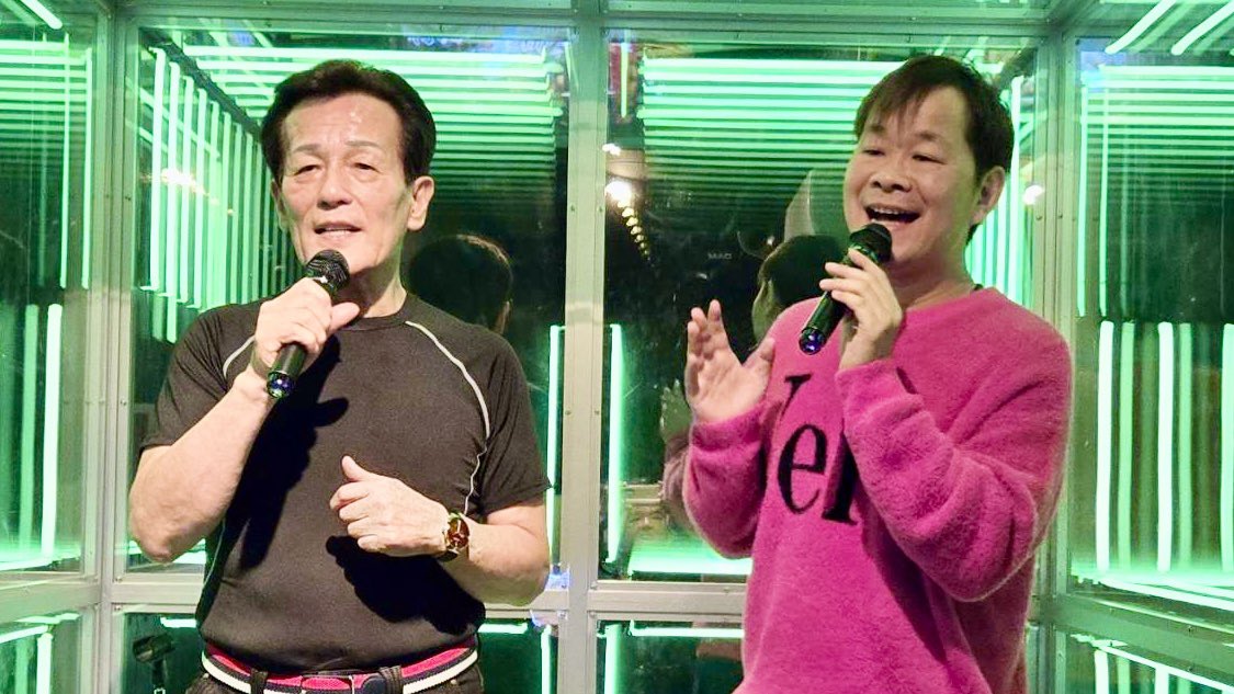 yochin88's tweet image. 本番を明日に控え、
2人で猛練習😃
#みやま健二 さん
#テイチクアワー
#小野寺陽介