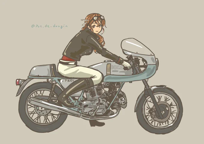 #見た人も無言でバイクに乗ってるキャラを貼る 