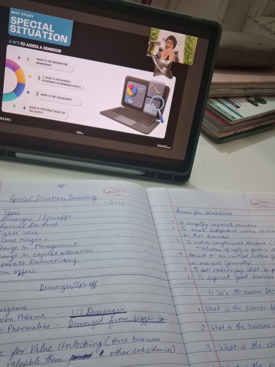 DrStrange3327's tweet image. Another weekend.
Another Gem.

"Special Situations Investing"

Thanks @ishmohit1 and @soicfinance for making such videos.
Keep helping us the way you have been doing❤️