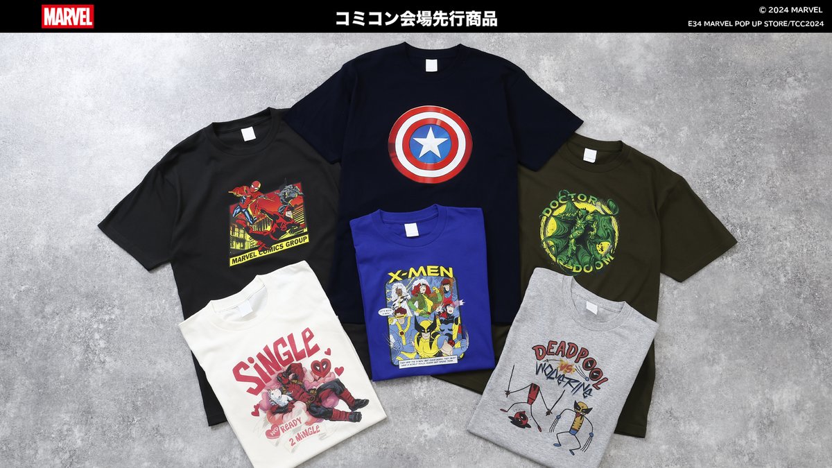 東京コミコン2024 グッズ情報】 👕MARVEL ASSEMBLE!👕 50柄のTシャツ