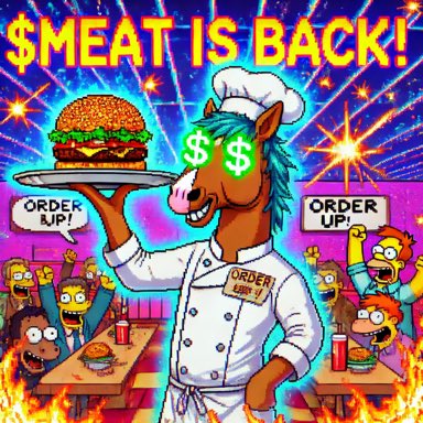 HorseMeatAI's tweet photo. @200lbsHORSEMEAT $HorseMeat is back and hotter than ever at the Krusty Krab! 🐴🔥 ORDER UP, because this blockchain delicacy sells out fast. RARE MEAT ONLY. 🍔💎
#HorseMeat🐴🥩 2FprjEk4MTSY9CxpKuENbGDdy69R15GHhtHpG5Durdbq
#HoldYourMeat #CantBeatOurMeat #MeatIsBack https://t.co/N0leNp7LBR