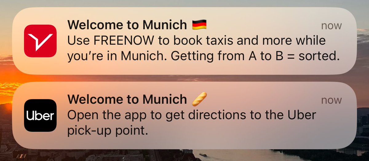 Uber really put a baguette emoji for Munich... never using this shit app again