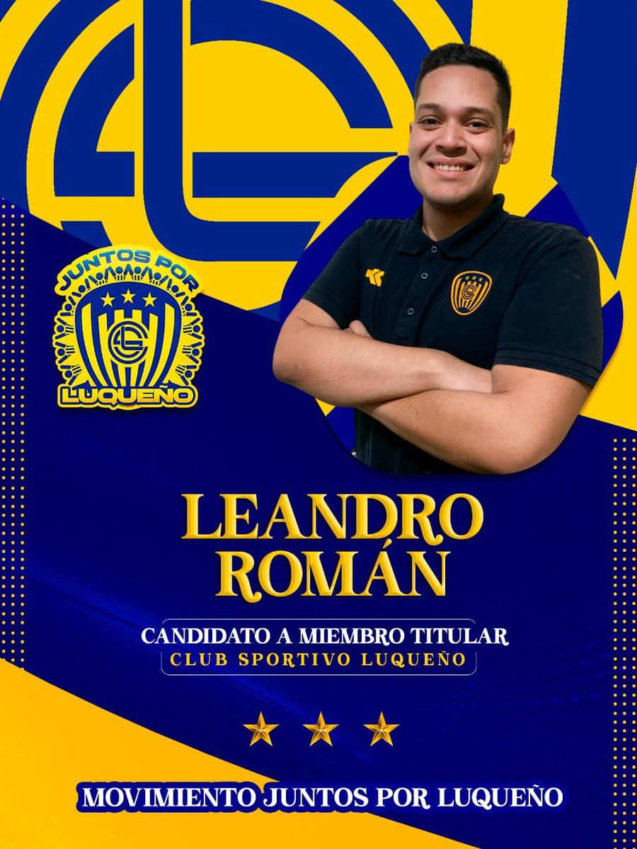 Como mencionamos anteriormente, nuestro amigo y hermano, Ing. Leandro Román, es candidato a miembro titular del Comité Ejecutivo del club Sportivo Luqueño para el periodo 2025-2028.
#ElClubEstaPrimero