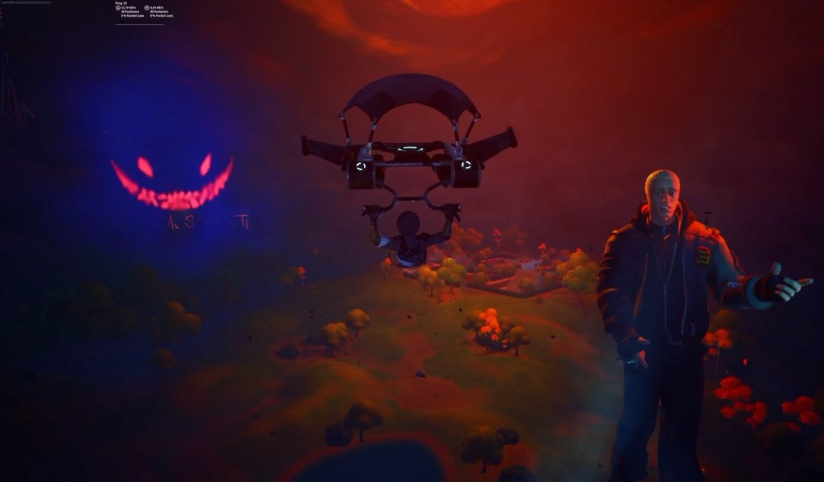 TonyHock85's tweet photo. Alguien más vio el logo del rubius en el concierto?

#FortniteRemix https://t.co/a36gxgBWdp