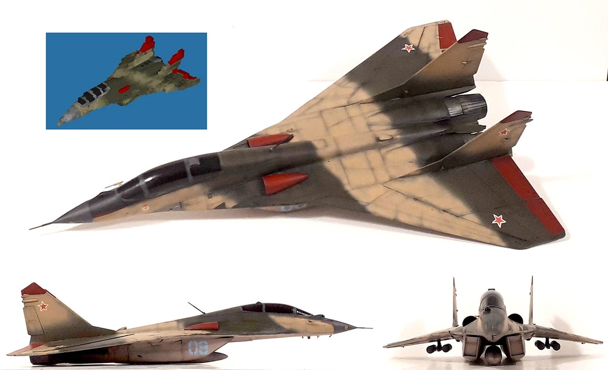 I couldn't figure out a creative way of explaining this one. It's just one of the MiGs from Yuri's Revenge that Boris calls in via laser designator.