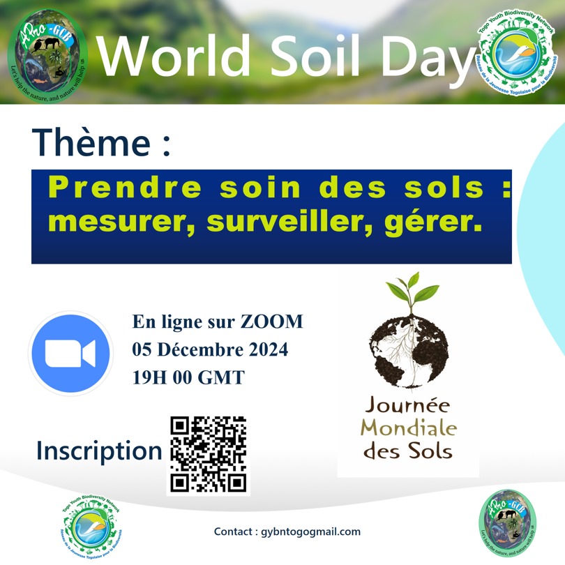 AbdouKamat24575's tweet image. Ns  vs invitons à participer à une séance Zoom spéciale à l&apos;occasion de la Jrné mondiale des sols, organisée en collaboration avec l&apos;association APro-GCB.Votre participation est essentielle pr contribuer à un avenir durable!
docs.google.com/forms/d/e/1FAI…

Ici le lien,d&apos;inscription.