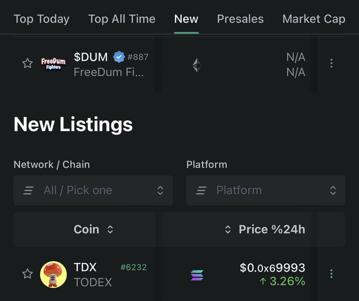Here’s the ticker, only up from here! <a href="/todextoken/">TODEX</a> $TDX