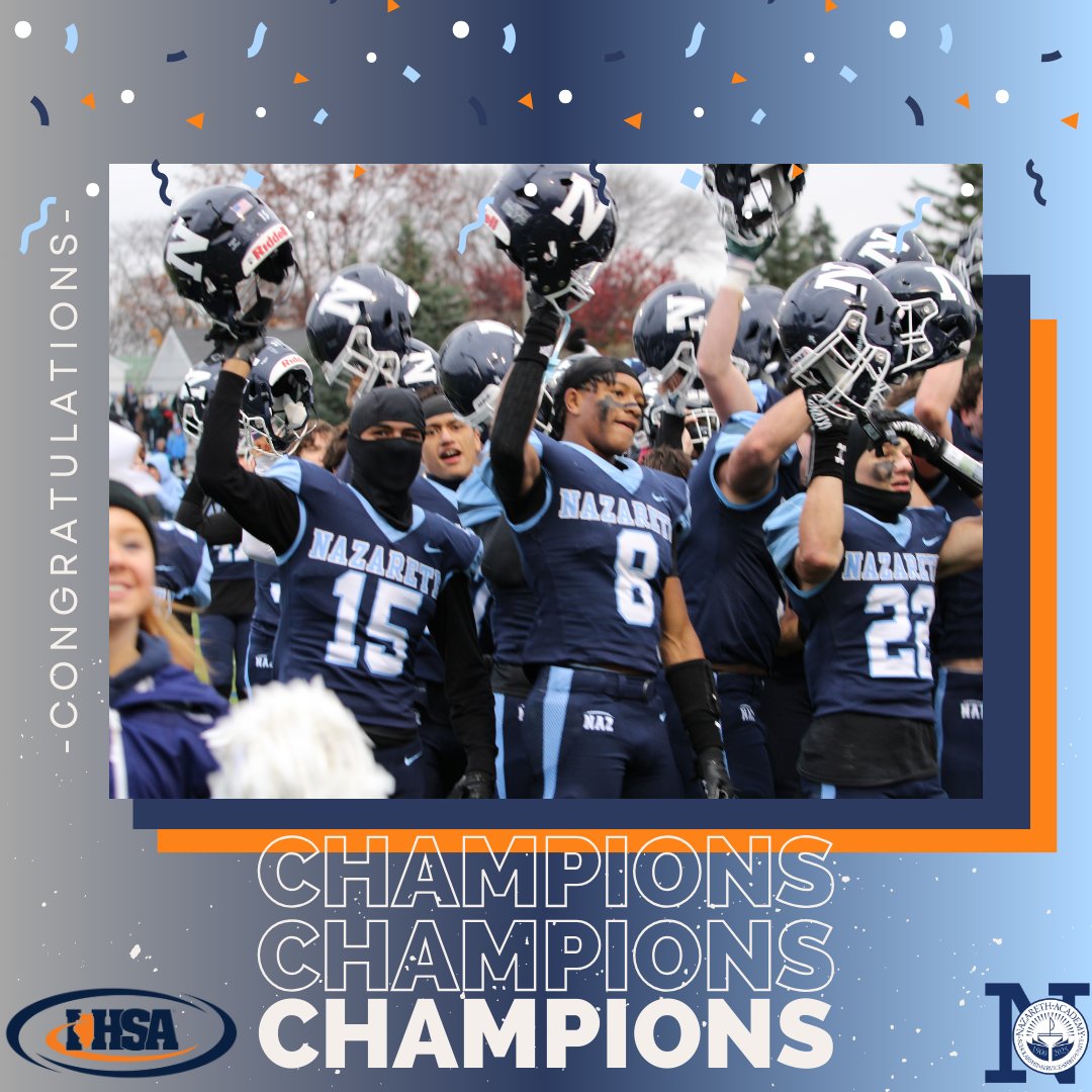 Nazareth Academy (@nazarethlgp) on Twitter photo Naz 3-peats to claim the 2024 5A State Title, defeating JCA in a 29-27 thriller. Congratulations to the players, coaches and parents! Get ready for a Pep Rally on Monday! #NazFamily <a href="/FootballNaz/">Nazareth Academy Football</a> Naz 3-peats to claim the 2024 5A State Title, defeating JCA in a 29-27 thriller. Congratulations to the players, coaches and parents! Get ready for a Pep Rally on Monday! #NazFamily <a href="/FootballNaz/">Nazareth Academy Football</a>