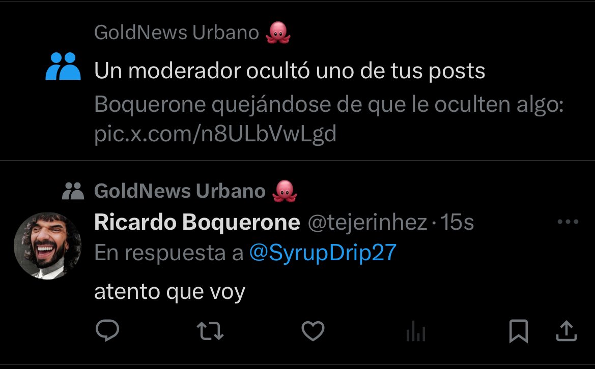 SyrupDrip27's tweet photo. Me encantaría saber qué normas de la comunidad incumplí 
#BoicotBoquerone https://t.co/sVFt1oX7Y5