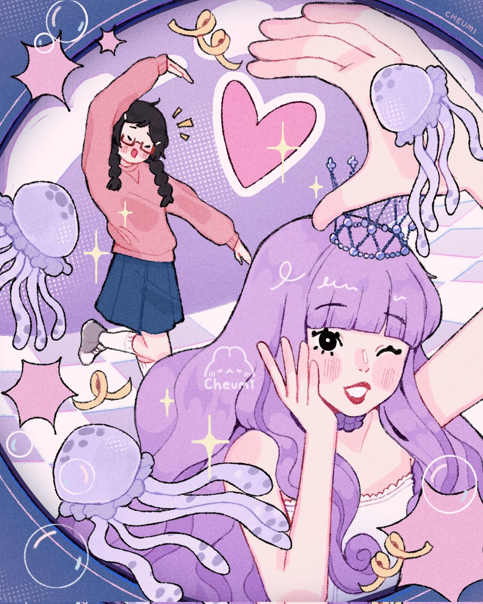 Princess Jellyfish 🪼 🫧✨️

#art #artist #illustration #princessjellyfish