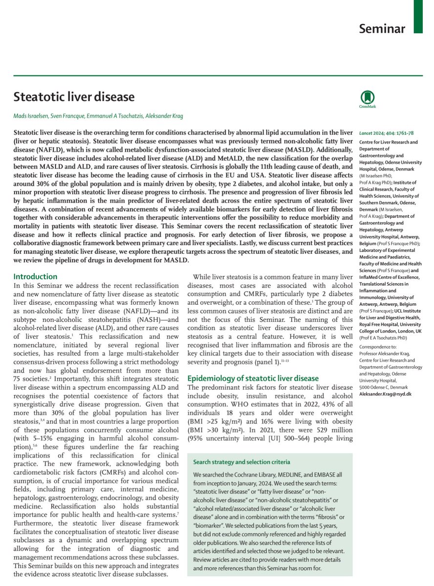 Scott Isaacs (@scottisaacsmd) on Twitter photo Excellent review on steatotic liver disease. #MASLD #MASH <a href="/AleksanderKrag/">Aleksander Krag</a>
pubmed.ncbi.nlm.nih.gov/39488409/ Excellent review on steatotic liver disease. #MASLD #MASH <a href="/AleksanderKrag/">Aleksander Krag</a>
pubmed.ncbi.nlm.nih.gov/39488409/