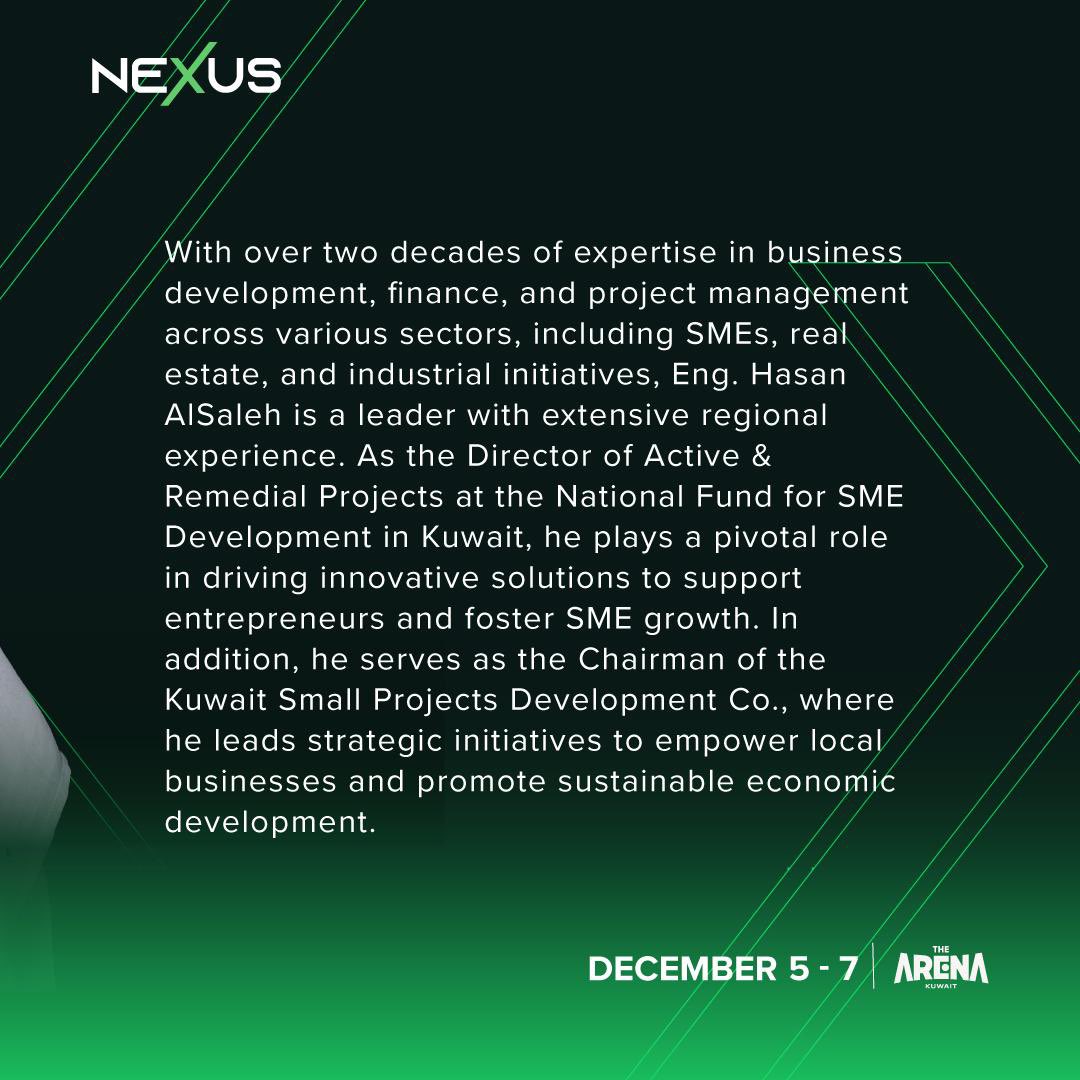 A group of top experts and industry leaders will be evaluating the best ideas in the startups competition.
Stay tuned!

نخبة من الخبراء ورواد الصناعة بيقيمون أفضل الأفكار في مسابقة الشركات الناشئة.

#Nexuskw_2024