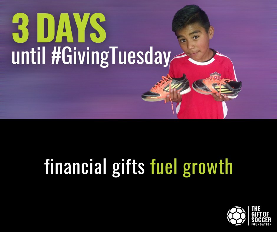 Financial Gifts Fuel Growth
Your gift today helps us grow, reach more kids, and support soccer programs that teach leadership and teamwork.
Your gift today builds a stronger future for children worldwide.
Fuel growth today: [thegiftofsoccer.org/donate]
#DonateToday #GivingTuesday