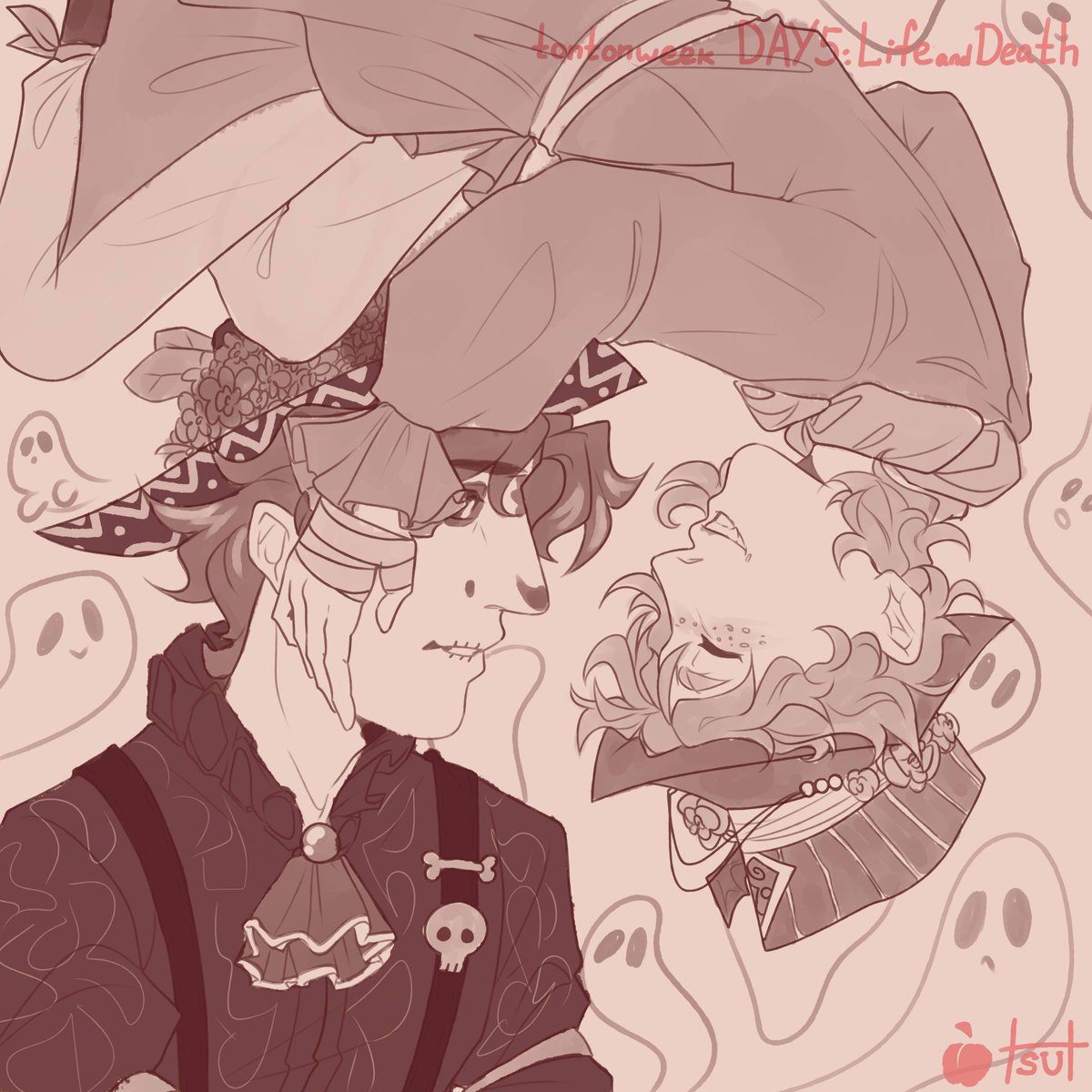 sanyan_uwu's tweet photo. And again continue for tontonweek with
@karpeckrapkarp

Day 5 -  Desserts and Meals / Life and Death   #Tontonweek2024 #Nortmike #探曲 

They meet once in a year an this is their best day https://t.co/HToY4OyJUr