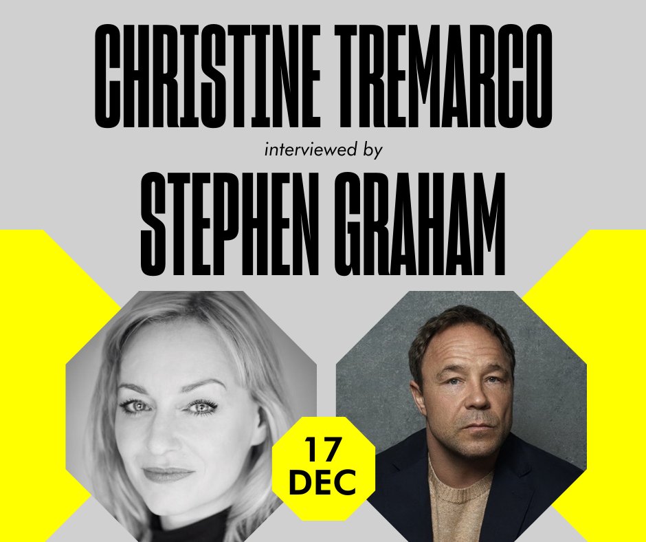 📢 Mark your calendars 📢

Our next "An Evening with..." instalment sees actor Christine Tremarco joined by star of film and TV, Stephen Graham!

Tickets go on sale for our supporters at 10AM Monday (2 Dec) followed by general sale 10AM Tuesday (3 Dec) ✨