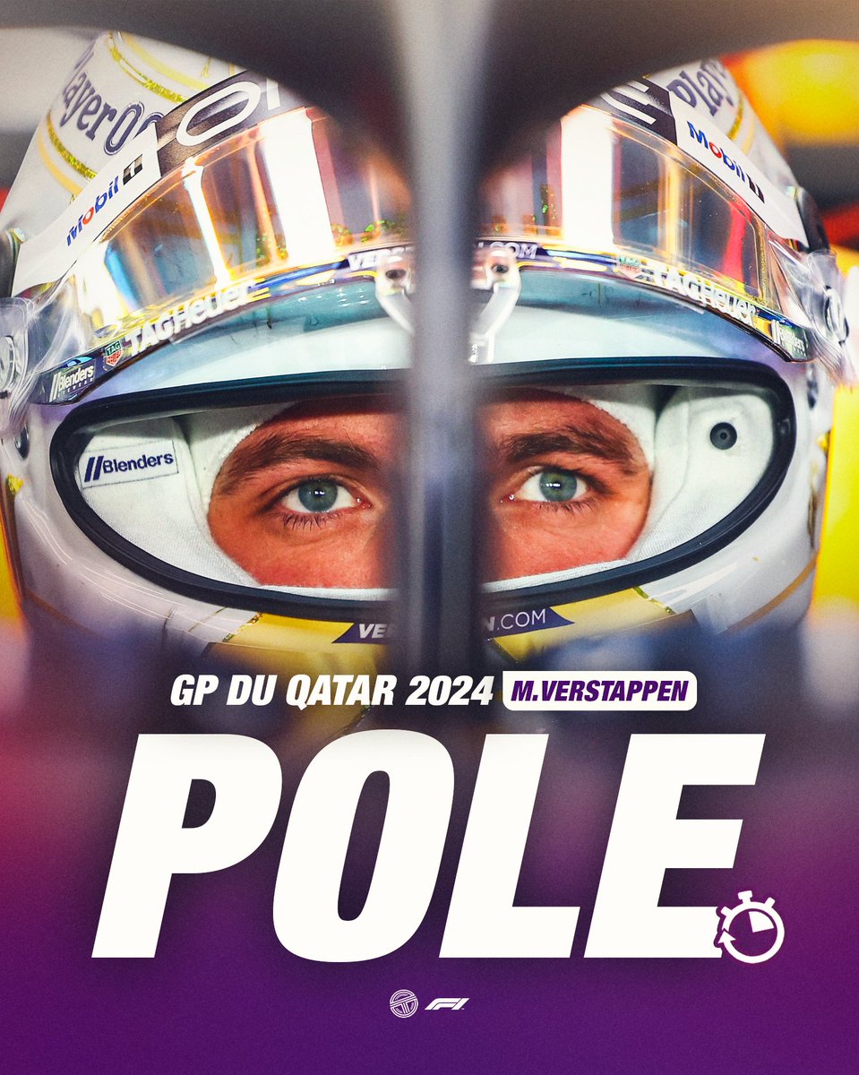 TearOffFR's tweet image. ⏱️ LA POLE POUR MAX VERSTAPPEN AU QATAR ! 🇳🇱

C'est sa première depuis le Grand Prix d'Autriche, le 29 juin dernier ! 🤯

George Russell P2, Lando Norris P3 !

#F1 #QatarGP
