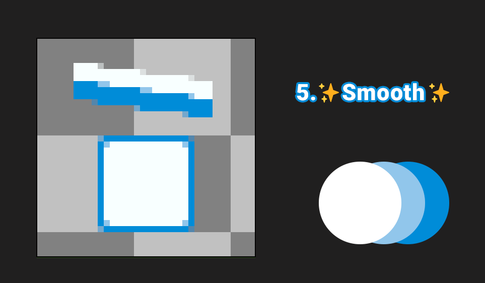 IncursioArt's tweet image. Pixelart Antialiasing / Smoothing Tip 

#pixelart #ドット絵