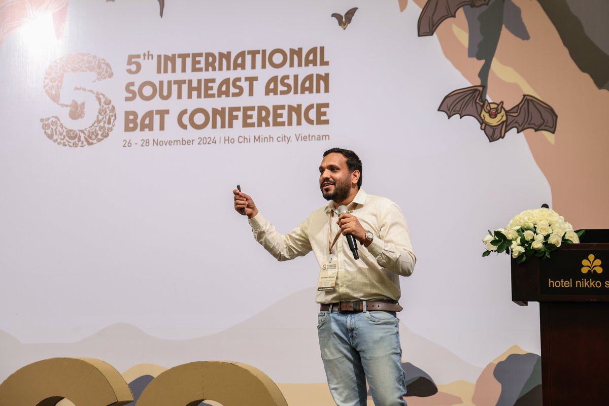 Team at 5th International Southeast Asian Bat Conference held in Ho Chi Minh City, Vietnam. <a href="/raman_sreehari/">Sreehari Raman</a> 's talk on "Mapping Bat Diversity and Conservation Hotspots in the Western Ghats: Integrating Echolocation Data and Niche Modelling. #batforbats