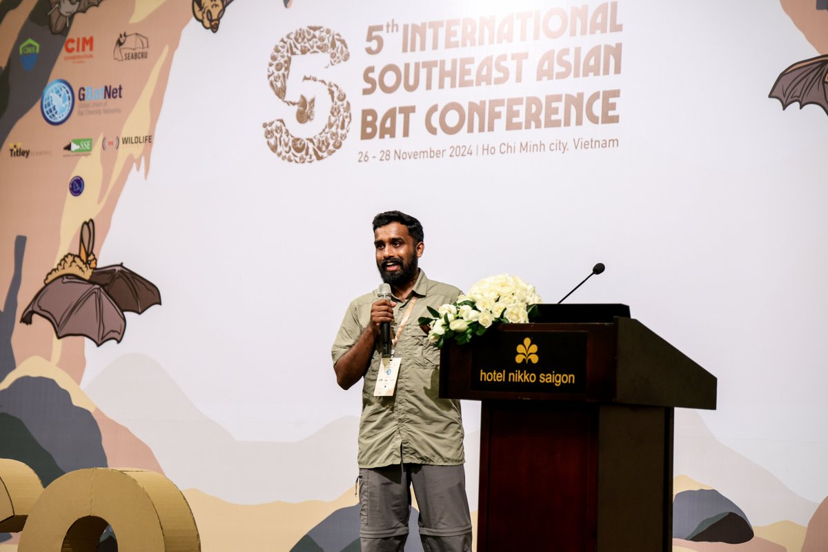 My Team at the 5th International Southeast Asian Bat Conference held in Ho Chi Minh City, Vietnam 
<a href="/NithinDivakar2/">Nithin Divakar</a> 's talk on "Prioritizing the Participatory Approach as a Tool for Developing Long-Term Bat Conservation Strategies in a Nipah Virus-Affected State in India"