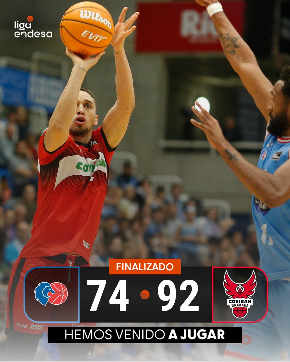 El Coviran Granada se lleva un importante triunfo de su visita a la cancha de uno de sus actuales rivales directos, Río Breogán.

7⃣4⃣ <a href="/CBBreogan/">Río Breogán</a> 
9⃣2⃣ <a href="/CoviranGranada/">Coviran Granada</a> 

#LigaEndesa
#ConectaConTuPasión