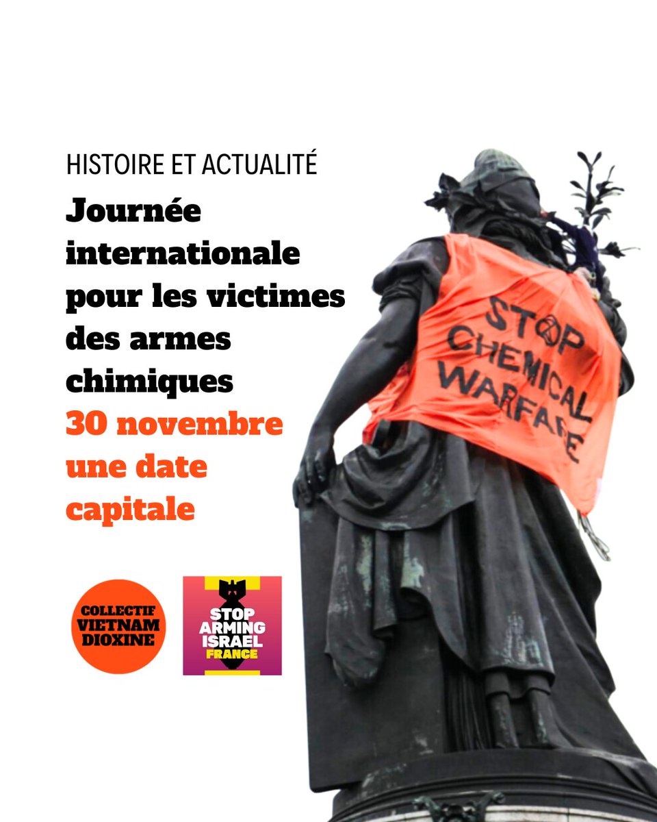 [Journée internationale pour les victimes des armes chimiques]

Ce samedi 30 novembre nous commémorons toutes les victimes des armes chimiques. 

Nous revenons sur plusieurs crimes de guerres où les armes chimiques ont été employées. 

#ArmesChimiques
