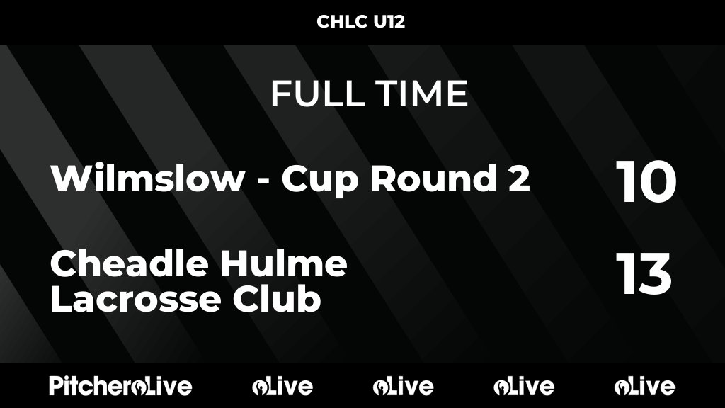 FULL TIME: Wilmslow - Cup Round 2 10 - 13 Cheadle Hulme Lacrosse Club
#WILCHE #Pitchero
cheadlehulmelacrosse.com/teams/117766/m…