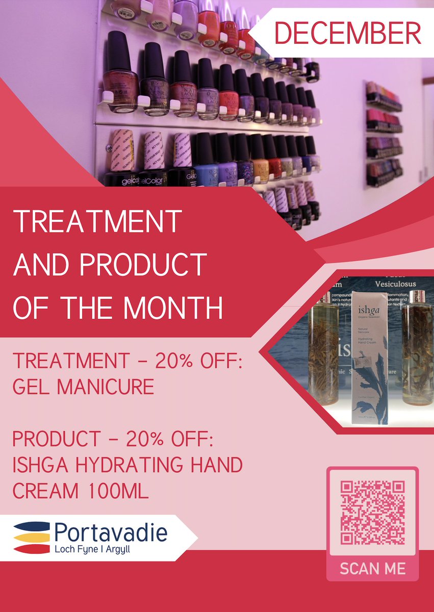 Here's our December treatment and product of the month ✨

Book your treatment now ⬇️
portavadie.try.be/items/66fd12c0…