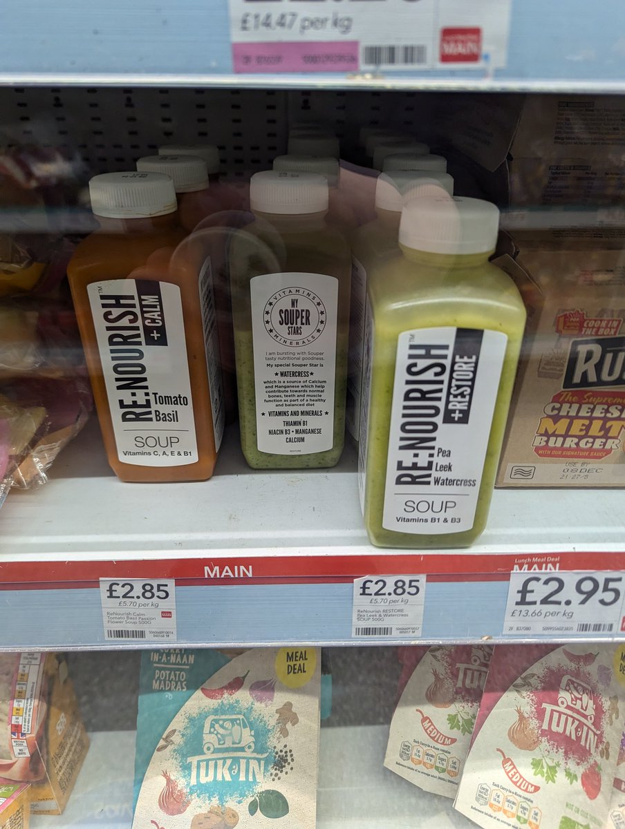 FatPikachu1794's tweet photo. @coopuk hey why isn't the green soup in the meal deal? I really like both but it's not worth getting the green one when I can get tomato as a meal deal 😞 https://t.co/OD5hJWmRgs