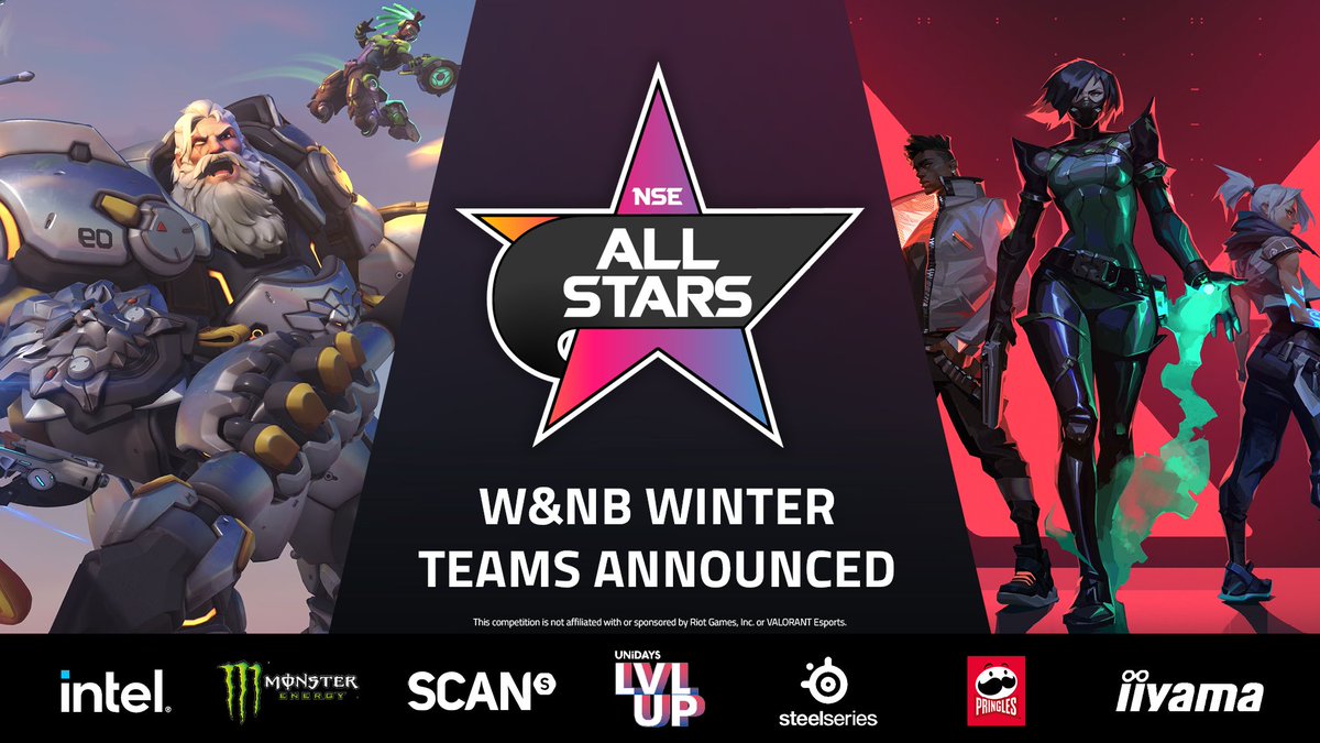 ⭐️ We are pleased to reveal the final results for the W&amp;NB Winter All Stars teams you voted for! 

👉 Check out the articles below to see if your favourite players made the cut:

VAL - nse.gg/news/nse-wnb-v…
OW2 - nse.gg/news/nse-wnb-o…

🎥 Live on our Twitch, Wed and Thu