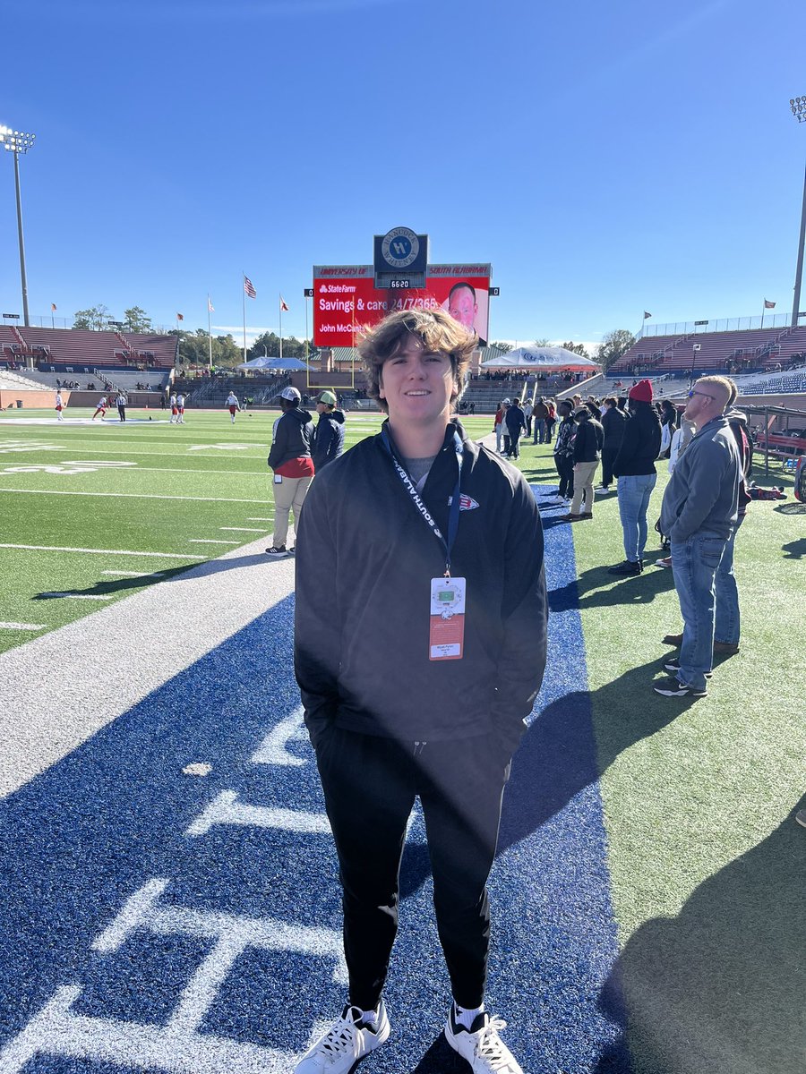 PyronWyatt's tweet image. Had a great experience being up for the @SouthAlabamaFB game. Great facilities and coaching staff. 
@CoachApplewhite @RobEzell @QBC_Mobile @JameyDubose @tuckermelton5 @_GabrielMyles @BiloxiFB @BiloxiAthletics @Coastfootball @wyattdalton4 @CoastRecruits