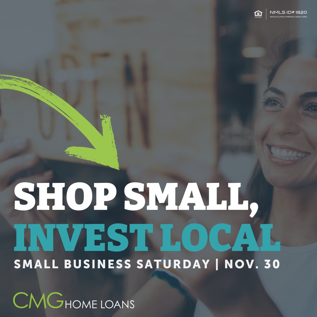 MichelleMTPro's tweet image. Behind every small business is a dream, a family, and a community. Let's show them some love today and every day! #CMGHomeLoans #InvestLocal #ShopSmall #SmallBusinessSaturday
