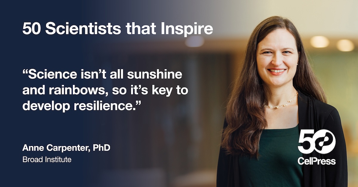 CellPressNews's tweet photo. Computational biologist Dr. Anne Carpenter shares the moment when she realized her years of research had paid off and discusses why she believes it’s important to find meaning outside of your career. #50ScientistsThatInspire #CP50

Read the full interview: https://t.co/a7RF2peRdh https://t.co/uokcd6TocI