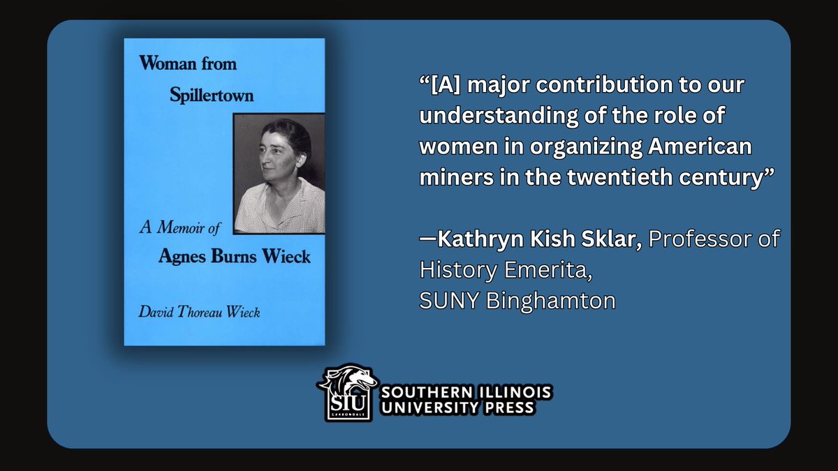 Agnes Burns Wieck was a crusading labor organizer, an activist known as "the Mother Jones of Illinois." This first book-length biography is a unique portrait of her energy and unremitting dedication to social justice.

siupress.com/9780809316199/…

#biography#illinoishistory #activism