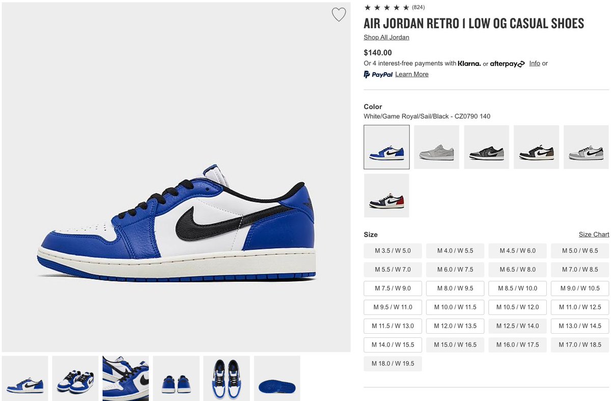 Ad: SHORT QUEUE
Air Jordan 1 Low OG 'Game Royal'

Finish Line
Mens:bit.ly/3ZtPuG9
GS:bit.ly/41b2xO5

JD Sports
Mens:bit.ly/3B3ka7W
GS:bit.ly/4ePAas5