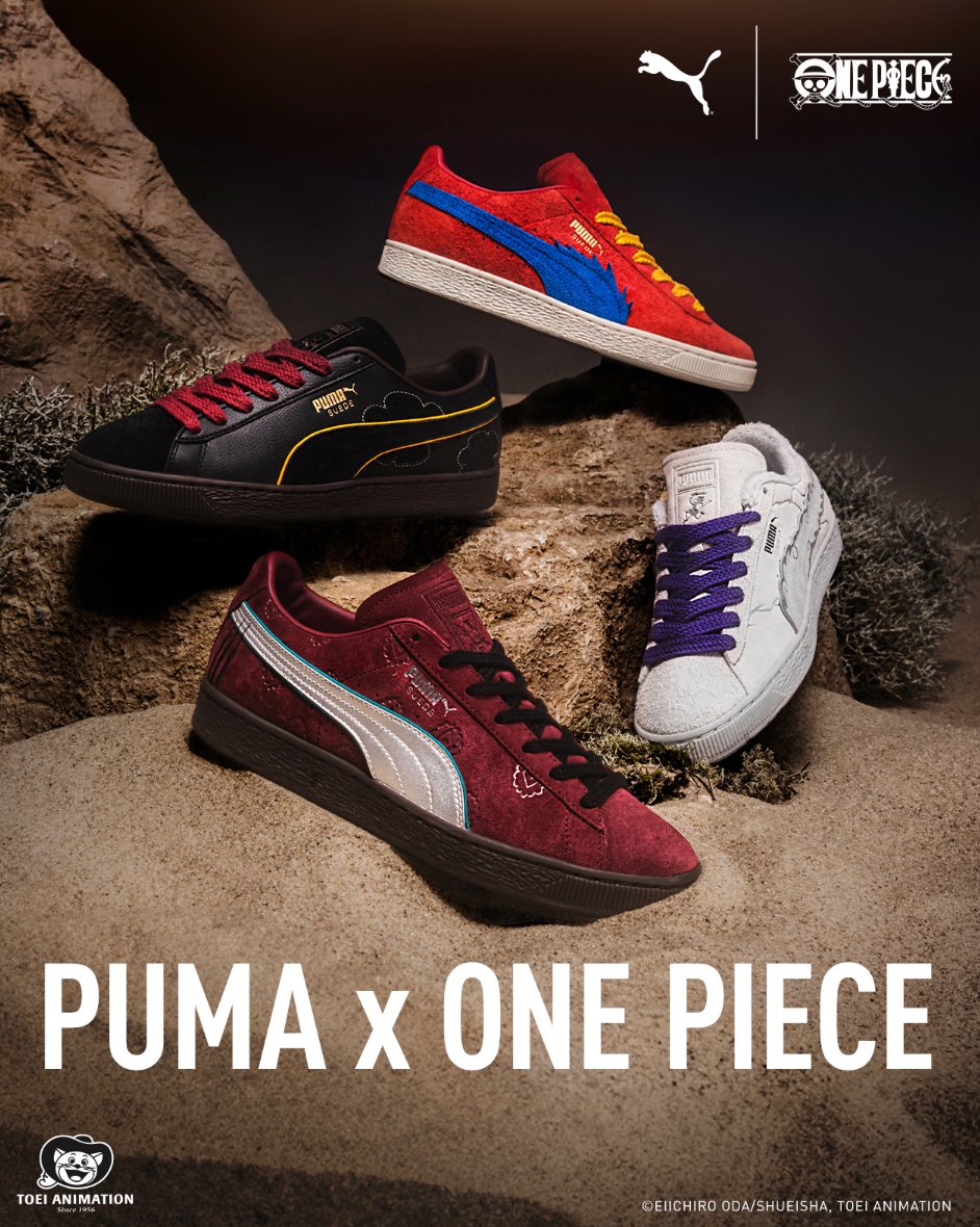 SOLELINKS's tweet photo. Ad: LIVE: One Piece x Puma Suede Collection

Finish Line:https://t.co/FXeJmJf0BQ
JD Sports:https://t.co/fZlsq0YvZB https://t.co/yeirOV6jRS
