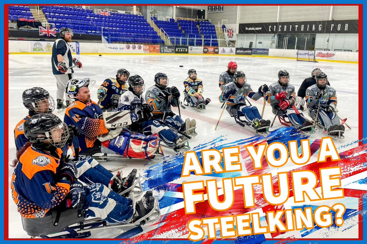 Are you a future Steelking? We are on the look out for the next #ParaIceHockey star! (Especially if you have a lower-body disability / impairment).

If that's you, or you know someone who might be, get in touch! We'd love to hear from you!

#HailToTheKings 👑 #SheffieldSteelkings