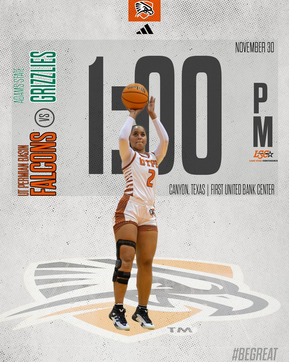 GAME DAY!!! The UT Permian Basin women's basketball team will wrap up the Lady Buff Thanksgiving Classic today (Nov. 30), taking on Adams State at 1 p.m. #BeGreat

📺: ow.ly/zSrh50UfRXk
Live Stats: ow.ly/NNWm50UfRXj