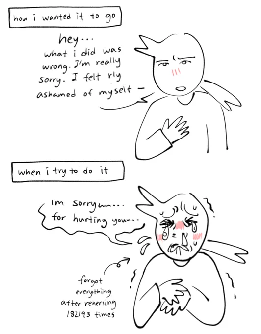 apologizing 