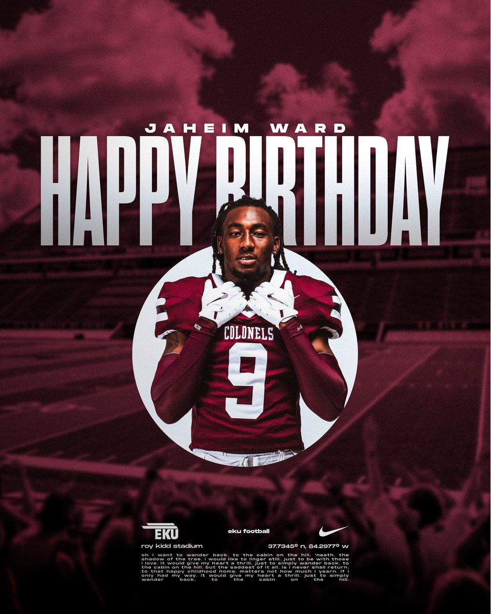 EKUFootball's tweet photo. Wishing Jaheim Ward and Druce Clark a happy postseason birthday!

#E2W | #MatterOfPride https://t.co/vDAzOCwoPu